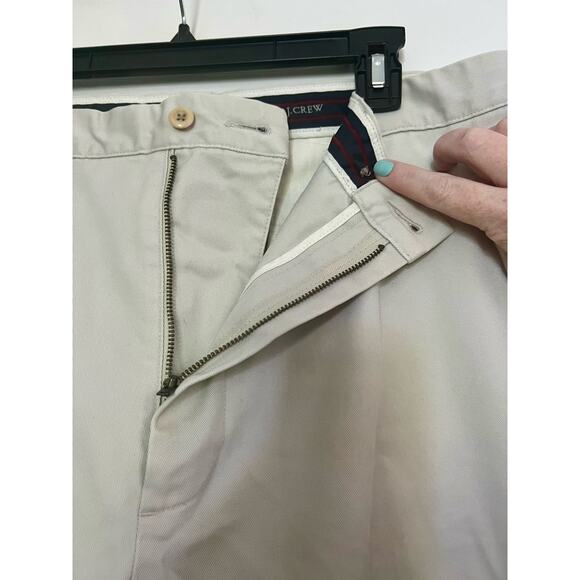 Men's J. Crew Classic Fit Cream Dress Pants with Pockets Size 38x34 - Picture 4 of 9